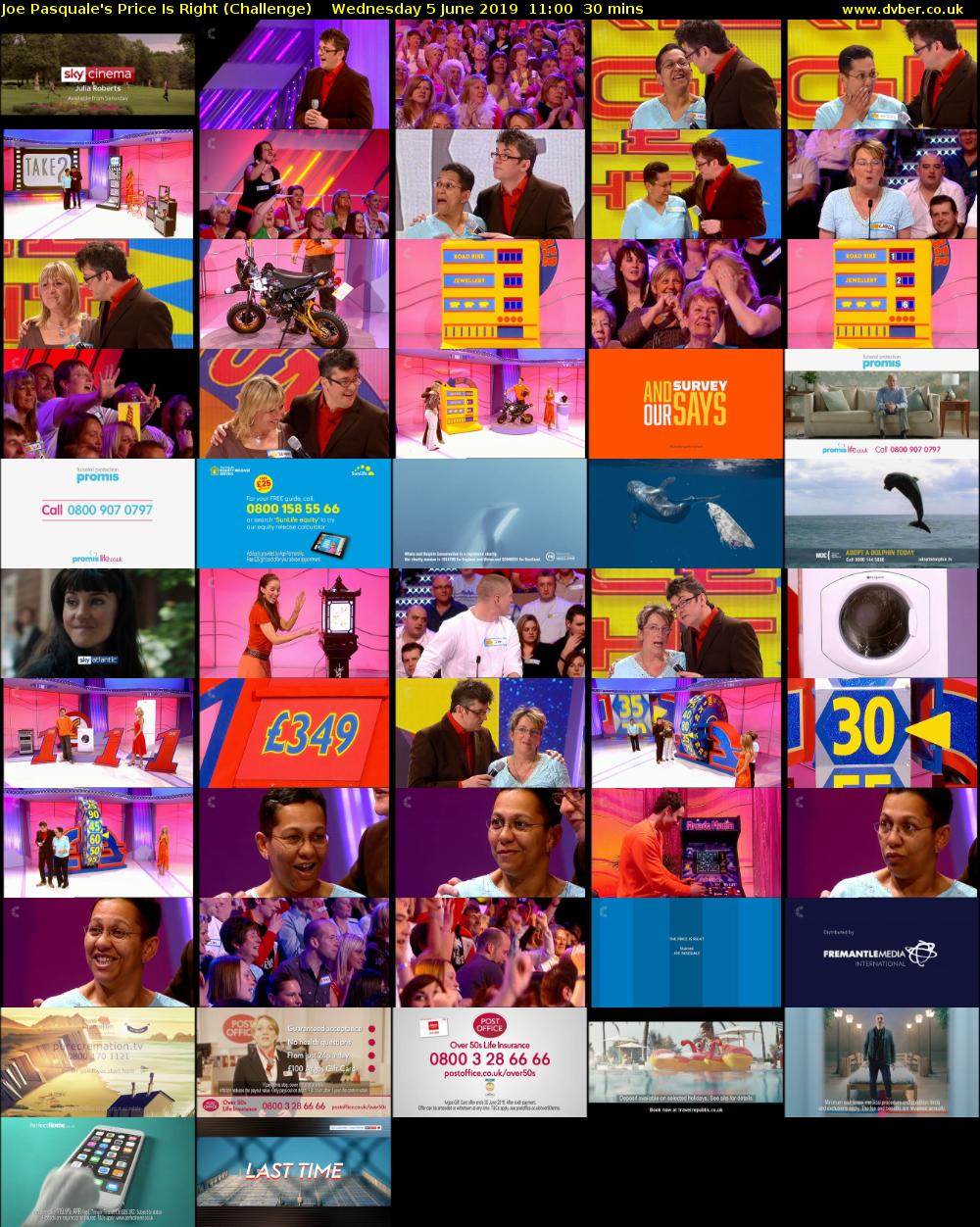 Joe Pasquale's Price Is Right (Challenge) Wednesday 5 June 2019 11:00 - 11:30
