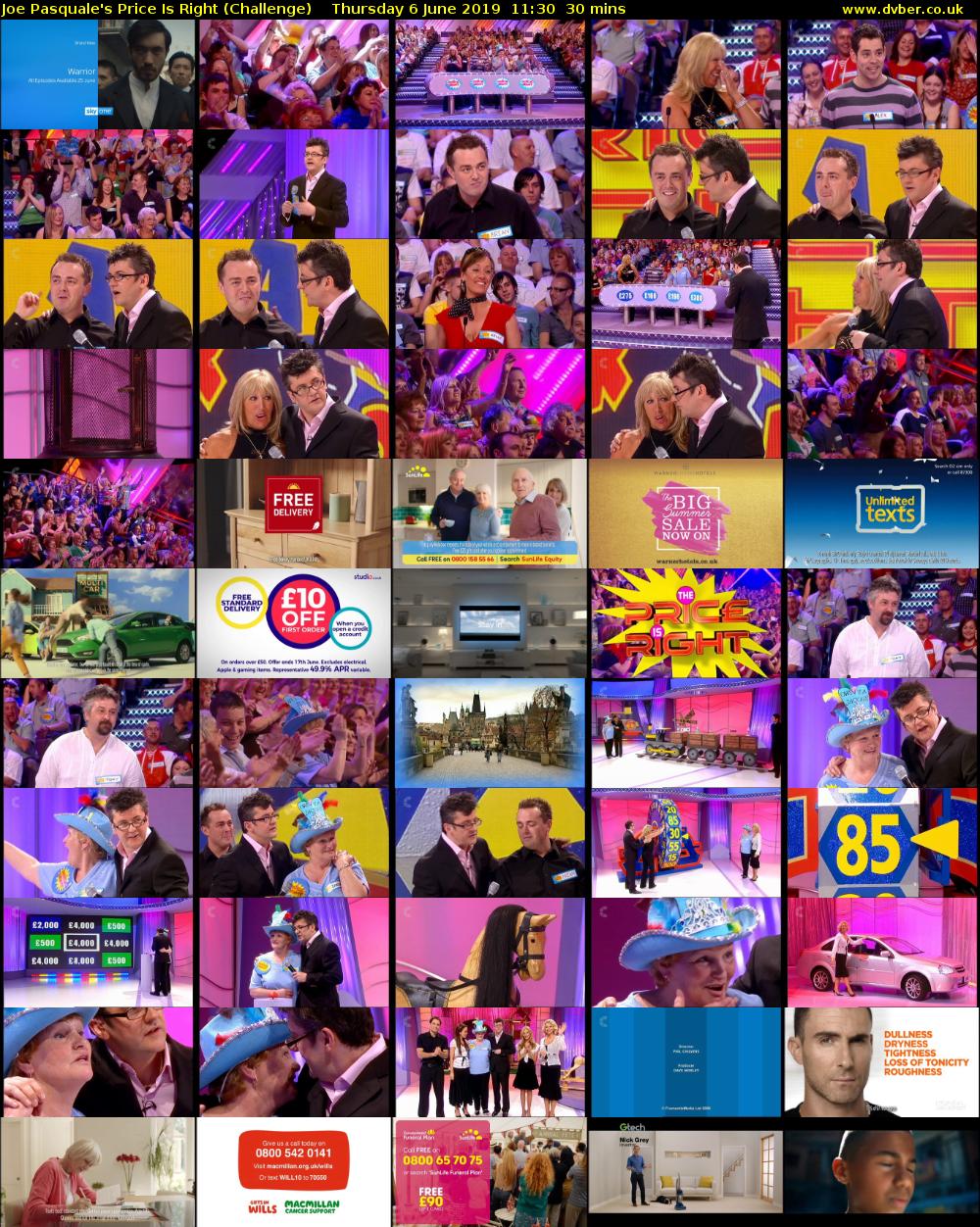 Joe Pasquale's Price Is Right (Challenge) Thursday 6 June 2019 11:30 - 12:00