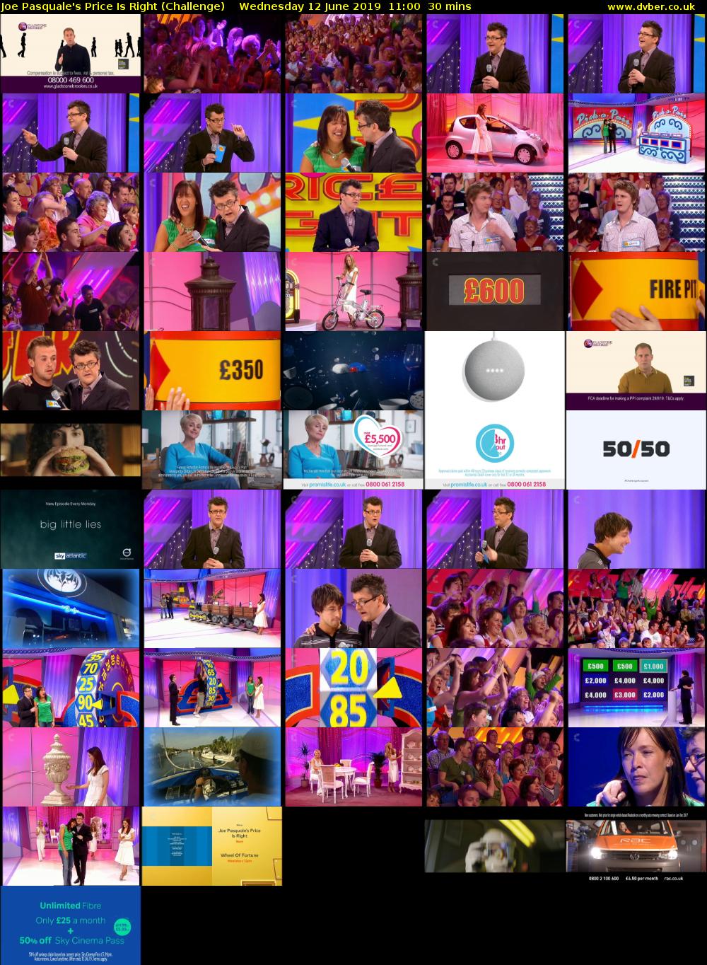 Joe Pasquale's Price Is Right (Challenge) Wednesday 12 June 2019 11:00 - 11:30