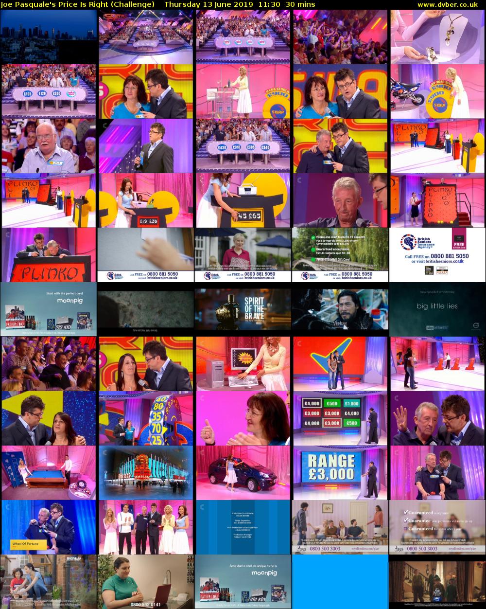 Joe Pasquale's Price Is Right (Challenge) Thursday 13 June 2019 11:30 - 12:00