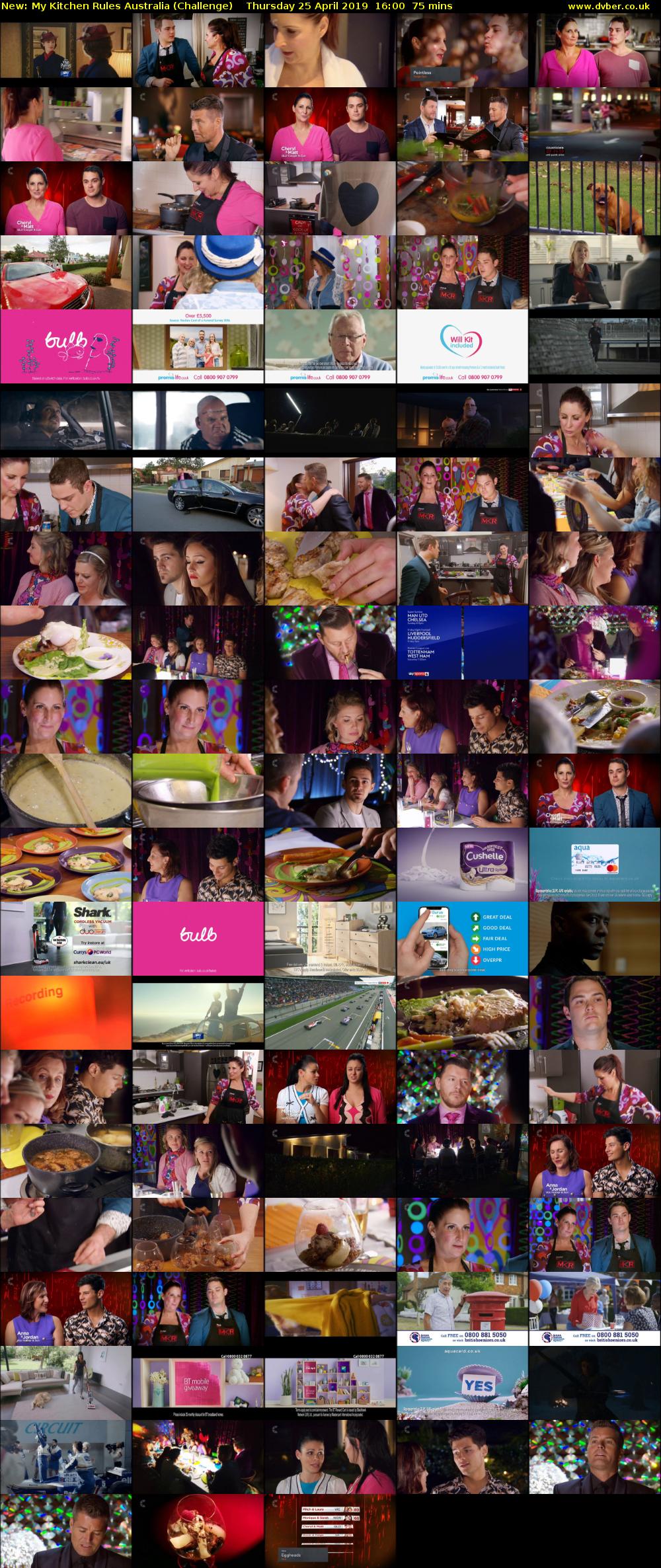 My Kitchen Rules Australia (Challenge) Thursday 25 April 2019 16:00 - 17:15