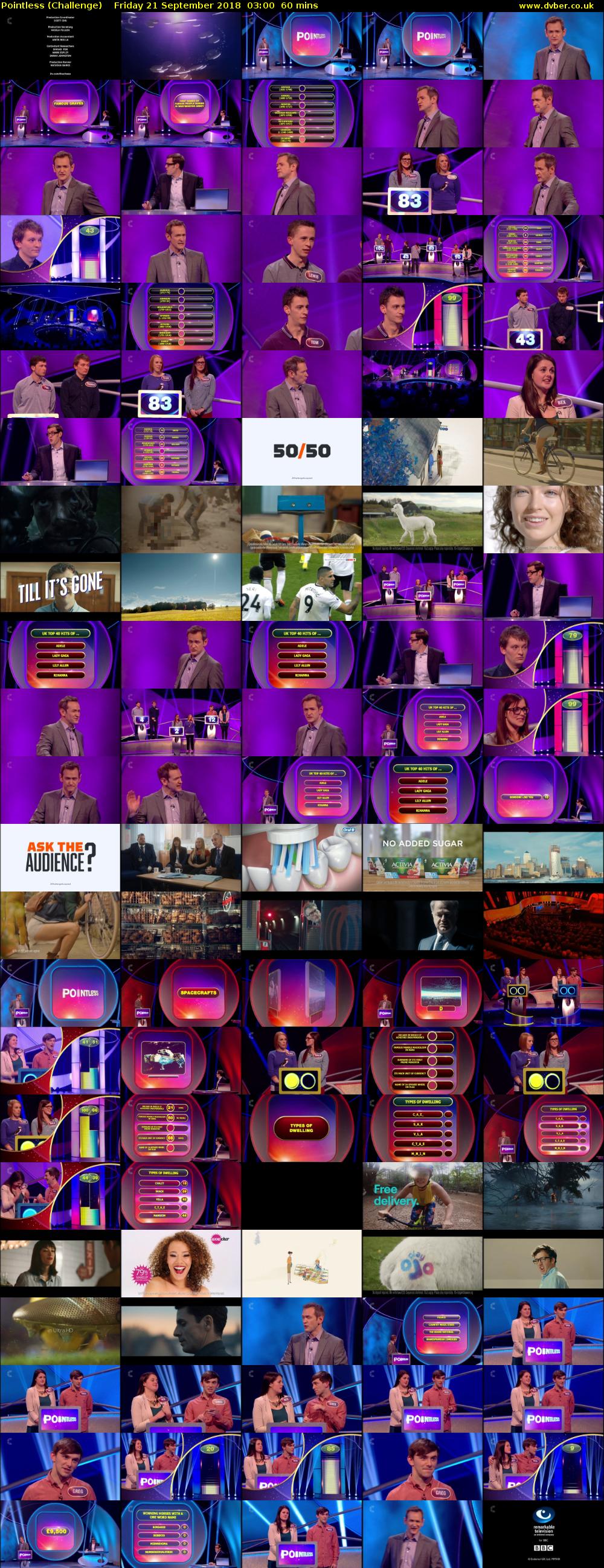 Pointless (Challenge) Friday 21 September 2018 03:00 - 04:00