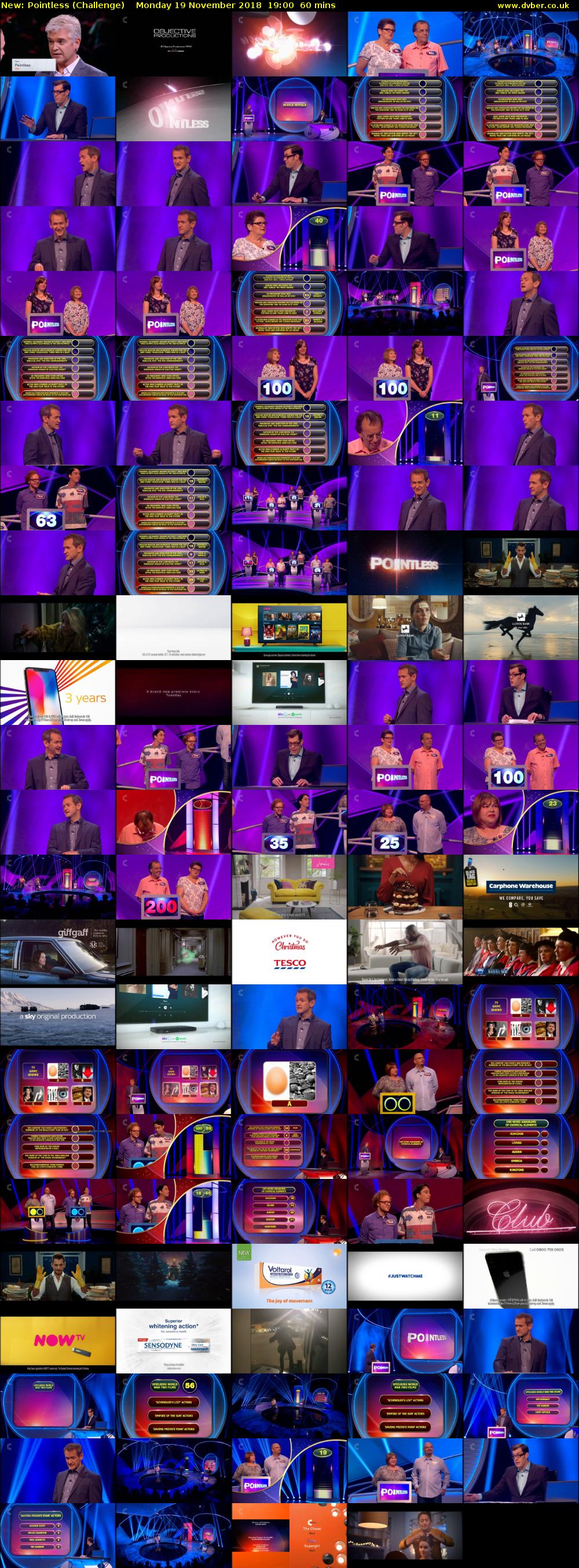 Pointless (Challenge) Monday 19 November 2018 19:00 - 20:00