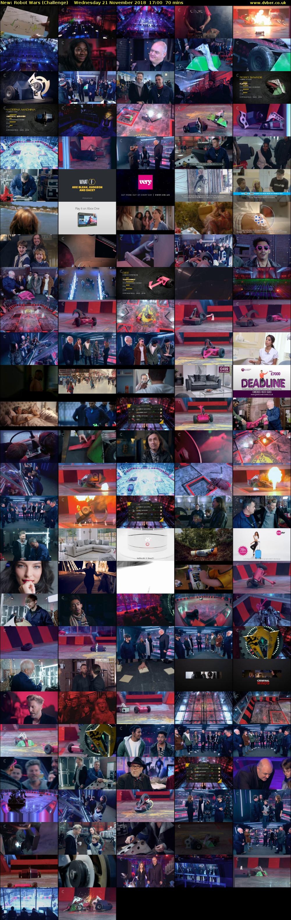 Robot Wars (Challenge) Wednesday 21 November 2018 17:00 - 18:10