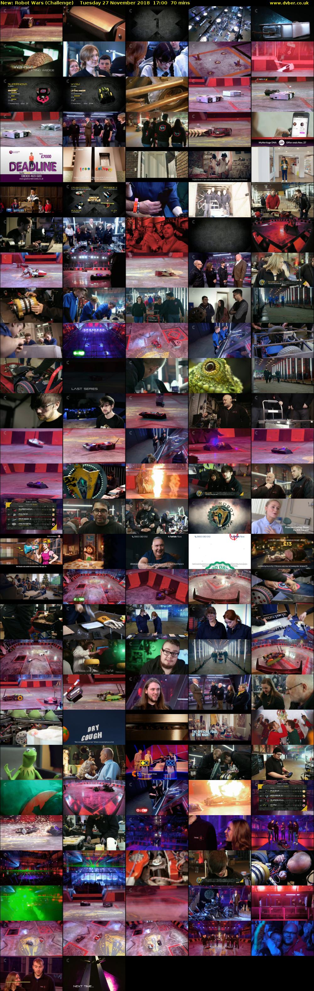 Robot Wars (Challenge) Tuesday 27 November 2018 17:00 - 18:10