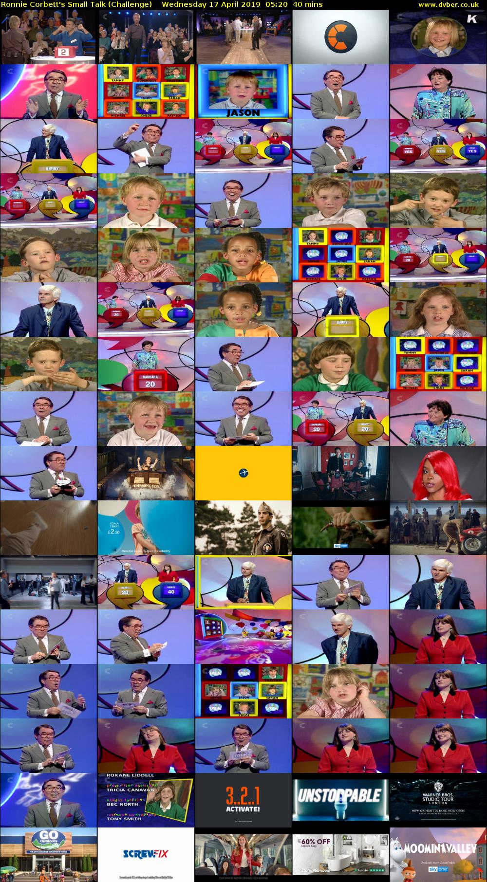 Ronnie Corbett's Small Talk (Challenge) Wednesday 17 April 2019 05:20 - 06:00