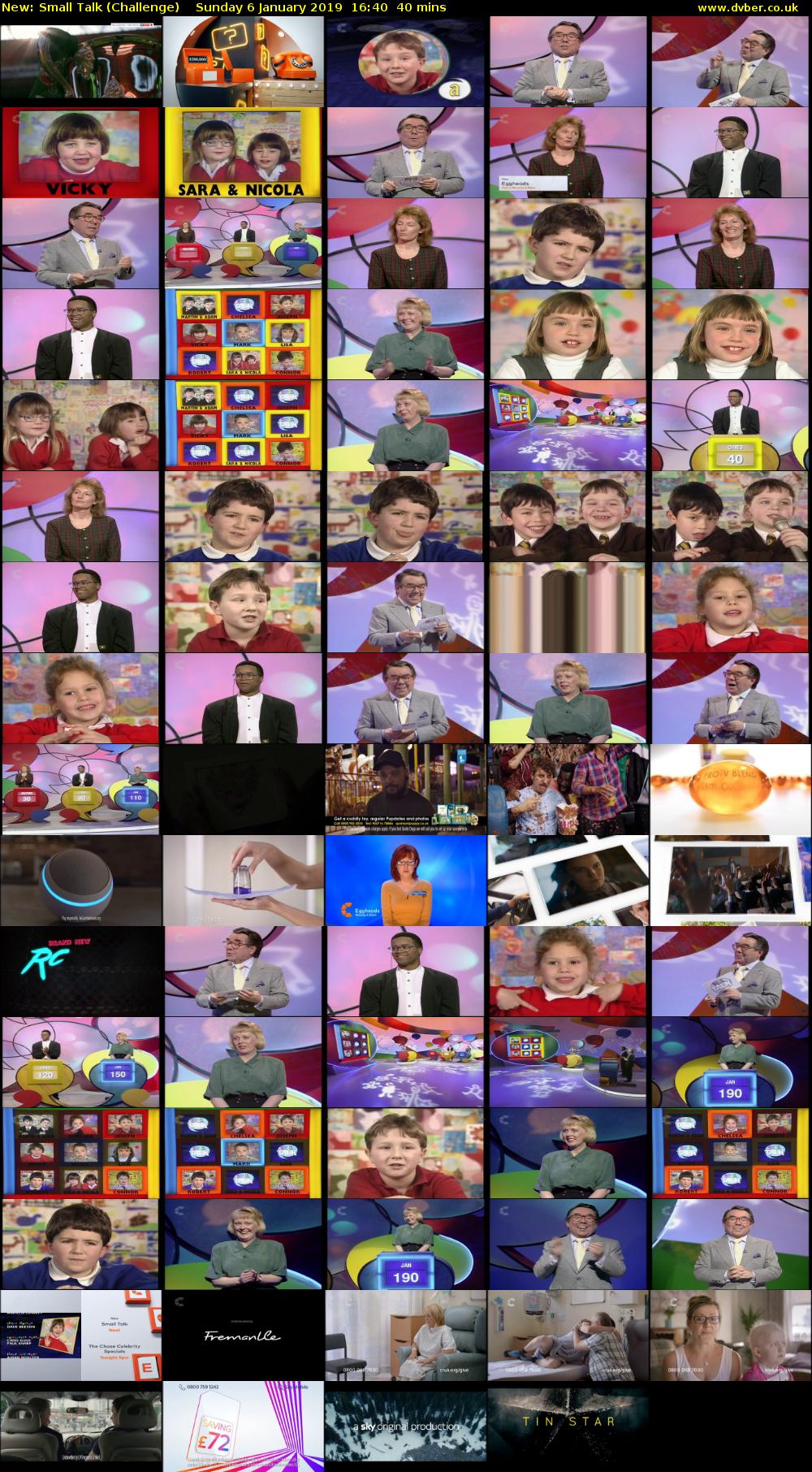 Small Talk (Challenge) Sunday 6 January 2019 16:40 - 17:20