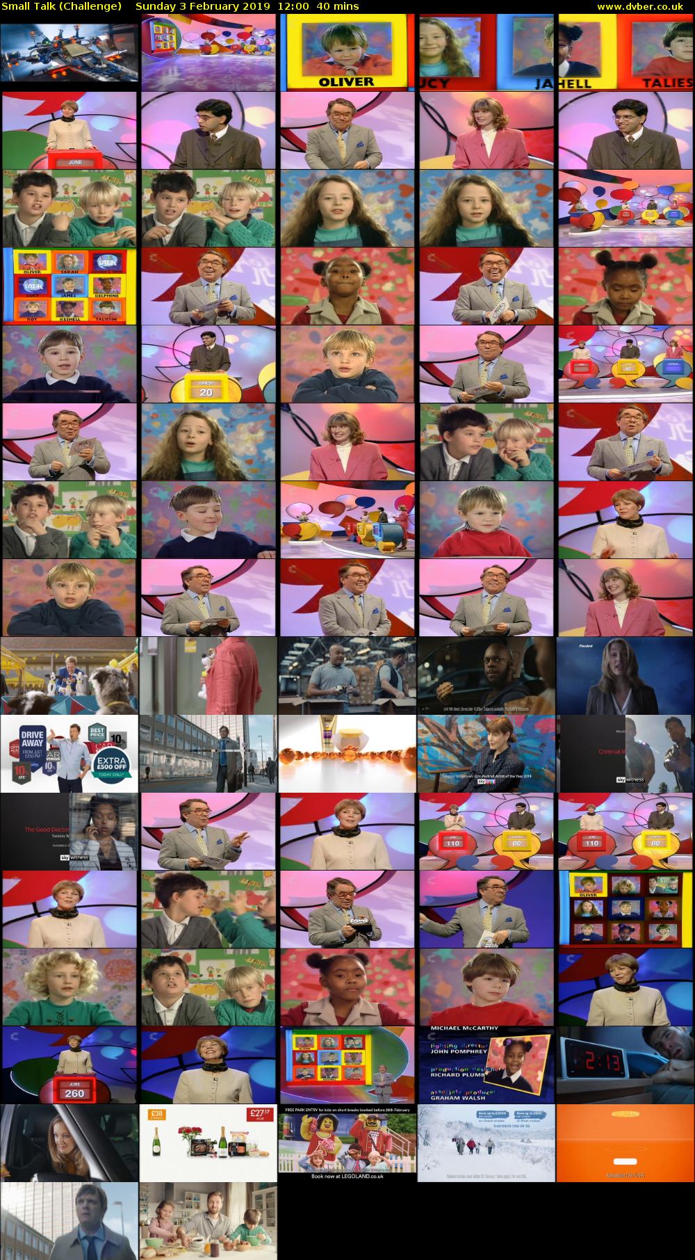 Small Talk (Challenge) Sunday 3 February 2019 12:00 - 12:40