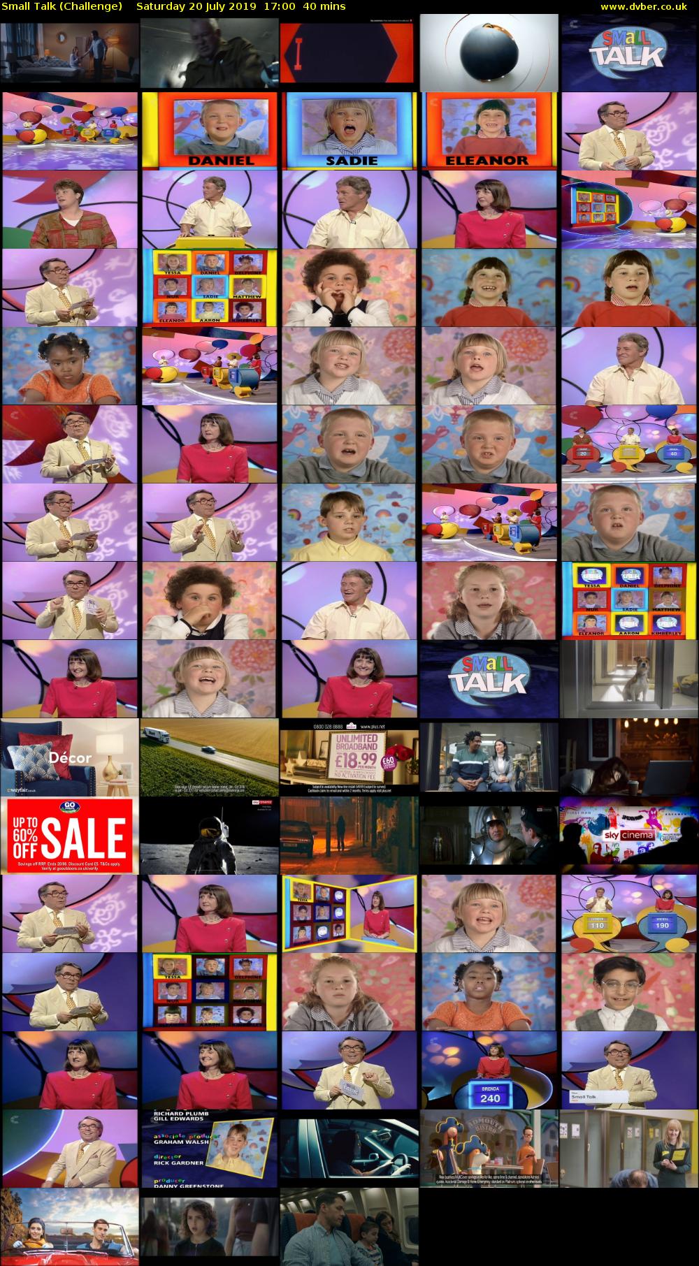 Small Talk (Challenge) Saturday 20 July 2019 17:00 - 17:40