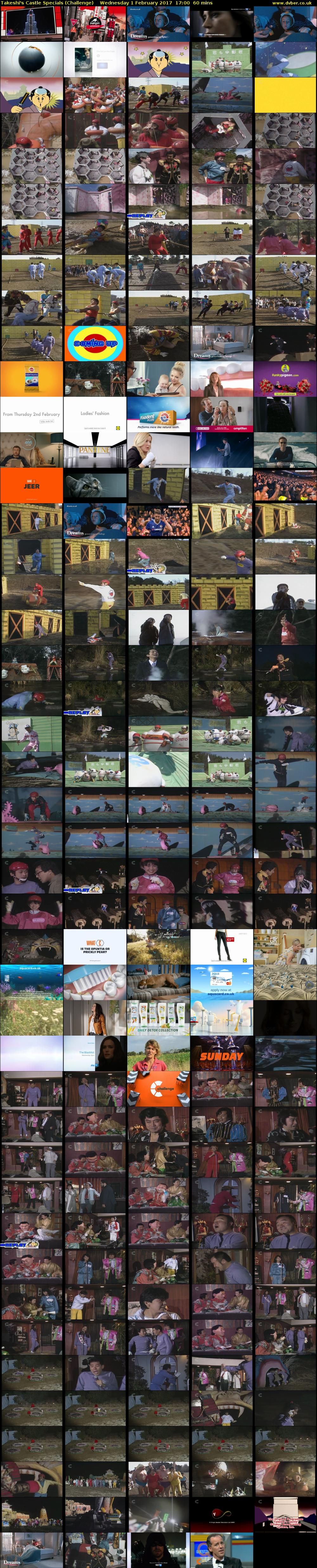 Takeshi's Castle Specials (Challenge) Wednesday 1 February 2017 17:00 - 18:00