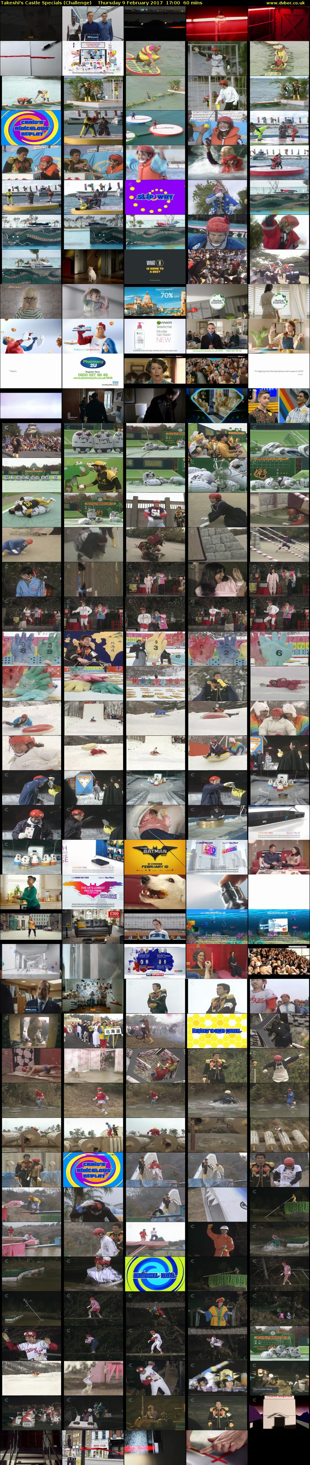 Takeshi's Castle Specials (Challenge) Thursday 9 February 2017 17:00 - 18:00