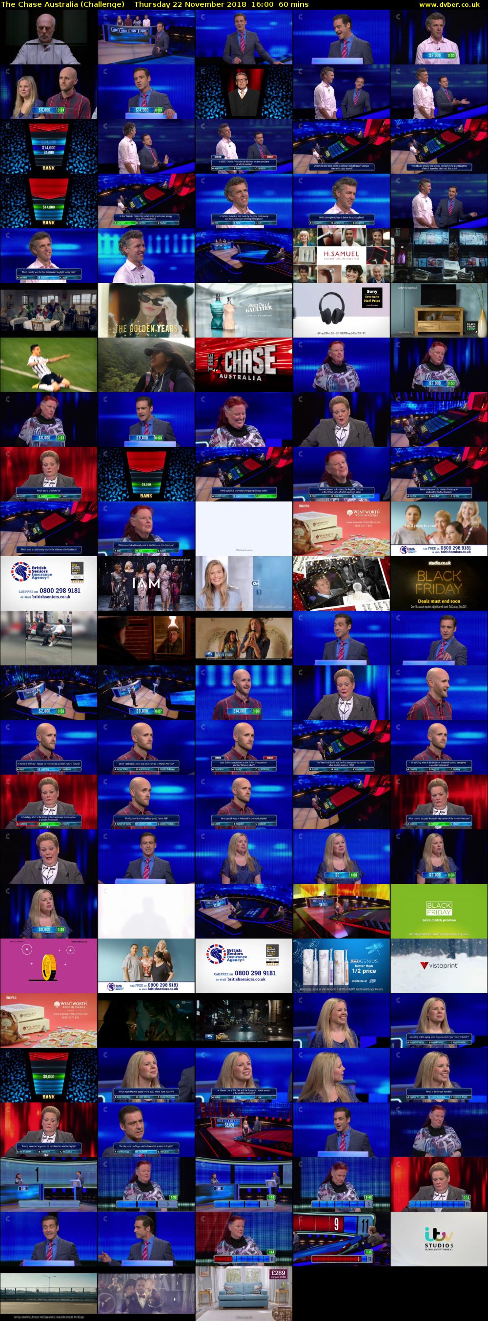 The Chase Australia (Challenge) Thursday 22 November 2018 16:00 - 17:00