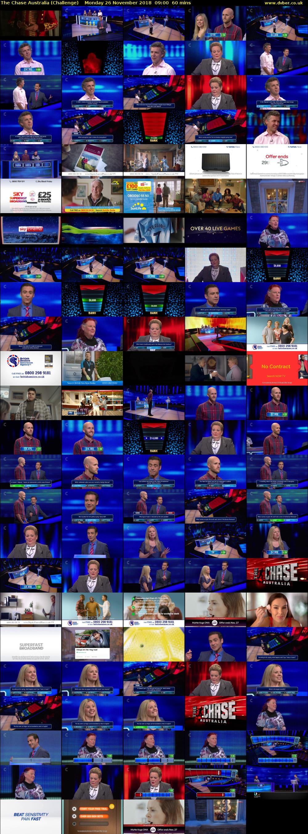 The Chase Australia (Challenge) Monday 26 November 2018 09:00 - 10:00