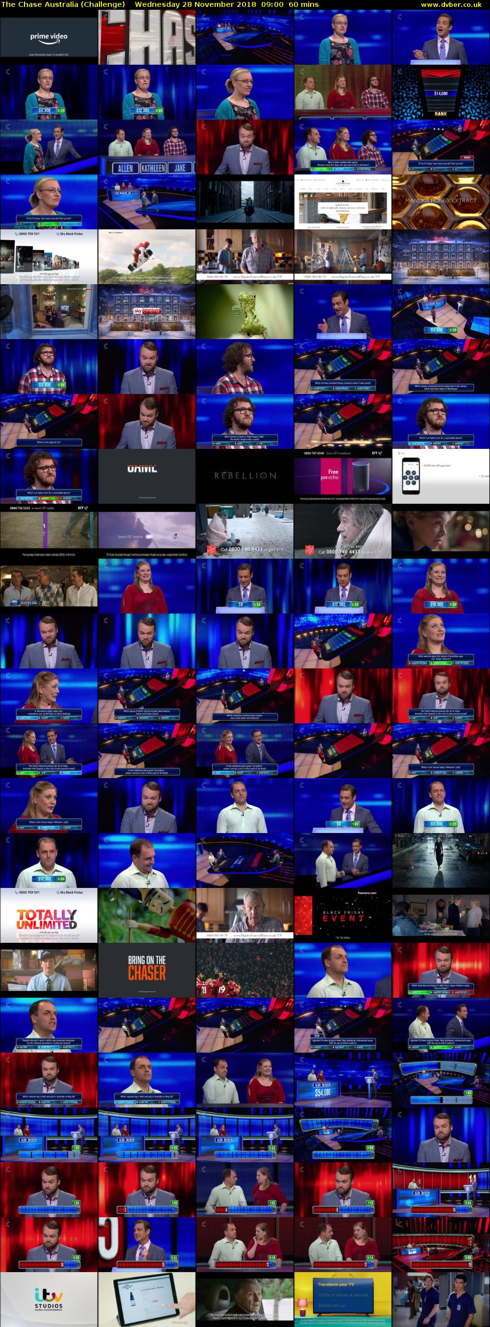 The Chase Australia (Challenge) Wednesday 28 November 2018 09:00 - 10:00