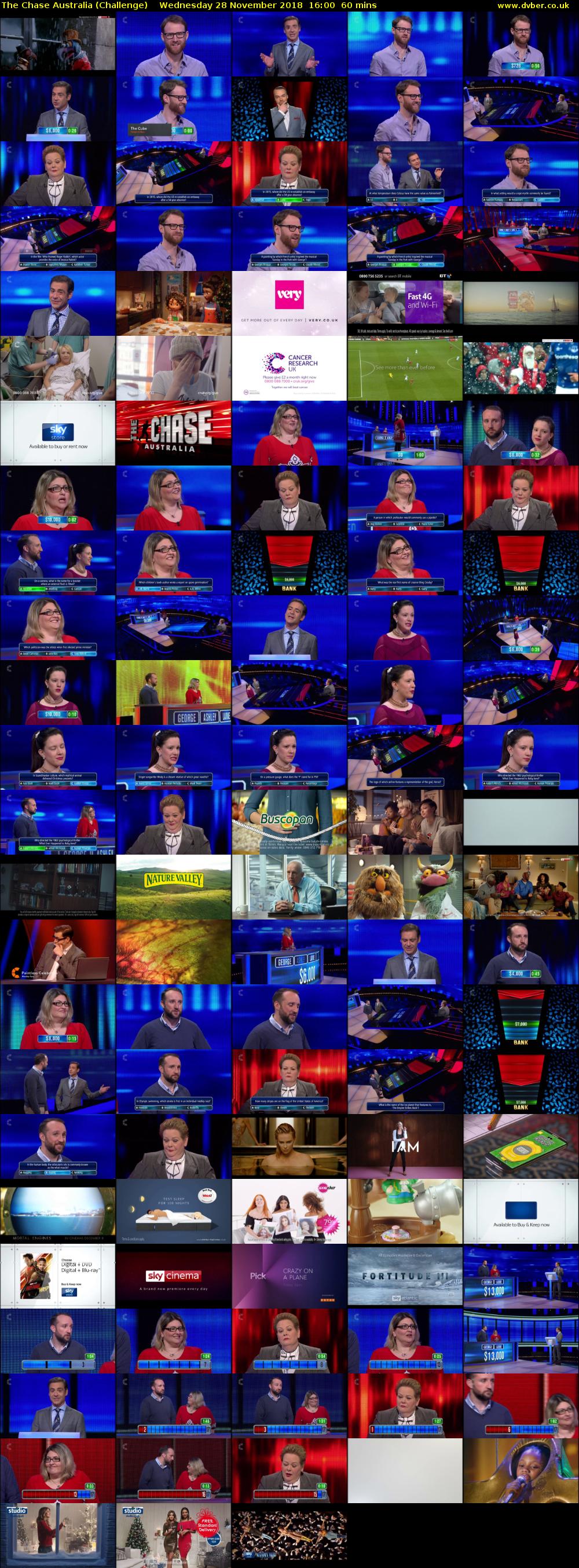 The Chase Australia (Challenge) Wednesday 28 November 2018 16:00 - 17:00