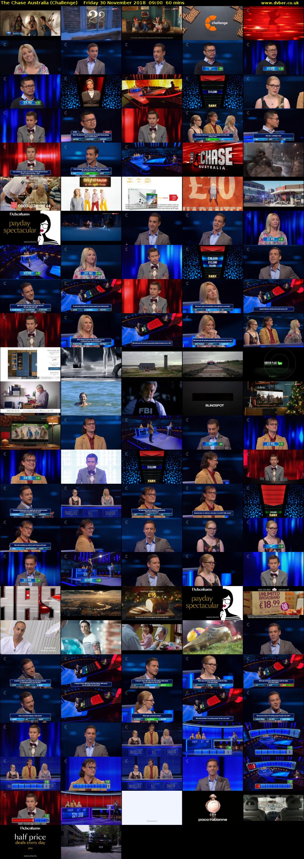 The Chase Australia (Challenge) Friday 30 November 2018 09:00 - 10:00