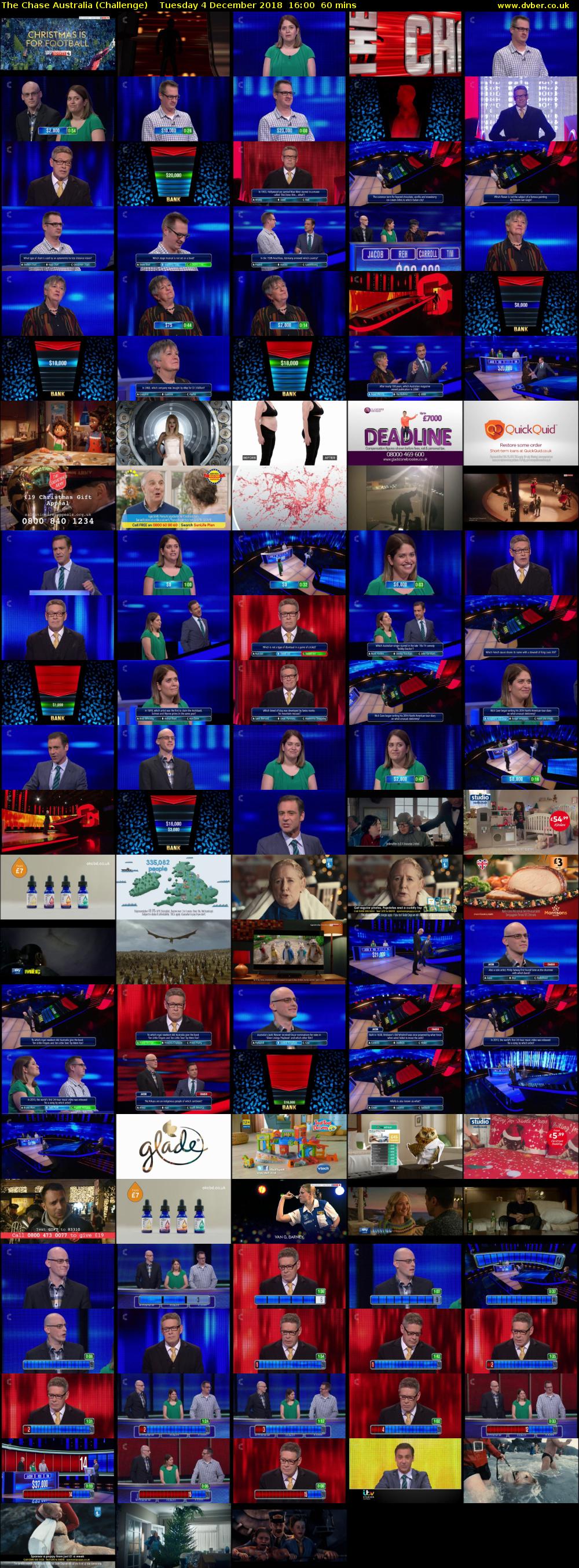 The Chase Australia (Challenge) Tuesday 4 December 2018 16:00 - 17:00
