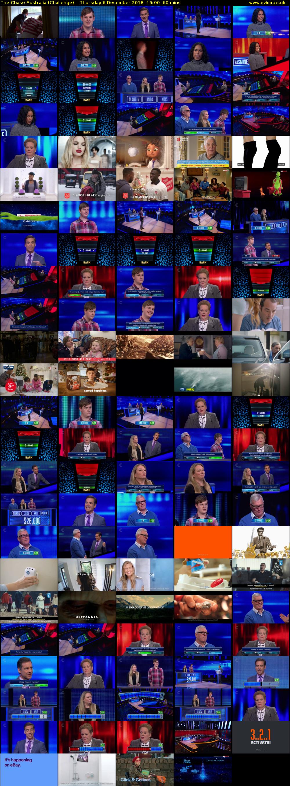The Chase Australia (Challenge) Thursday 6 December 2018 16:00 - 17:00