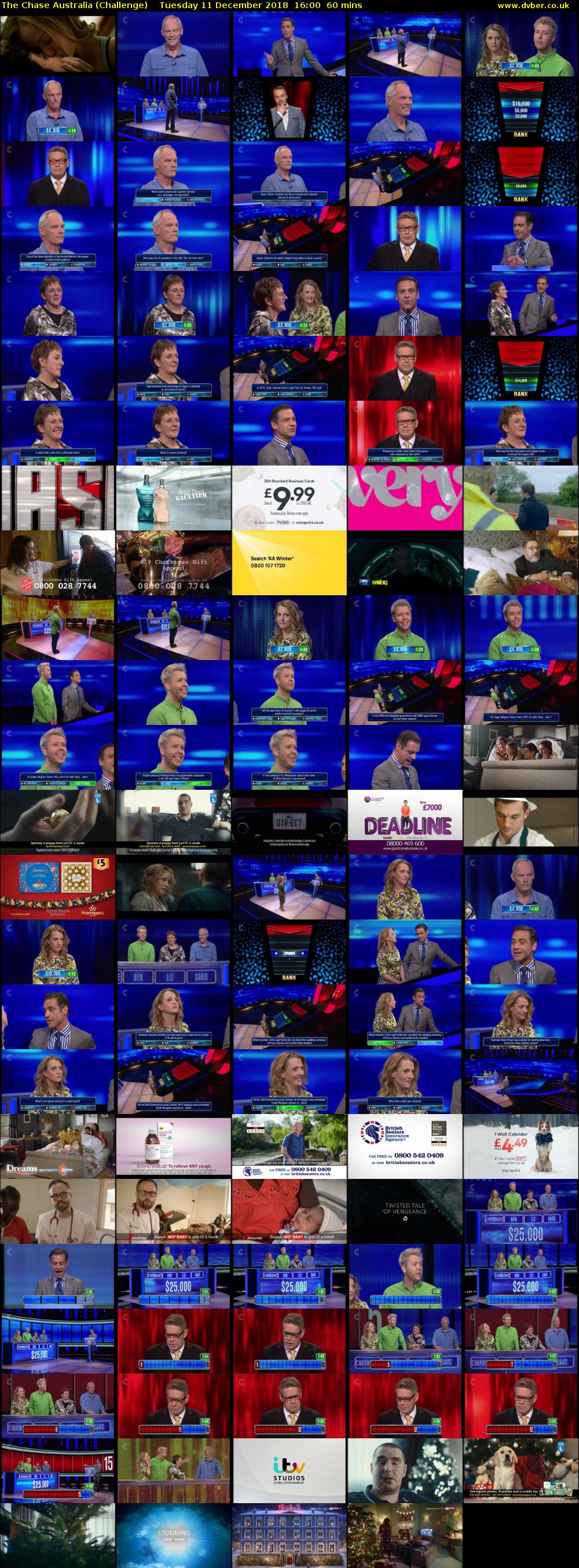 The Chase Australia (Challenge) Tuesday 11 December 2018 16:00 - 17:00