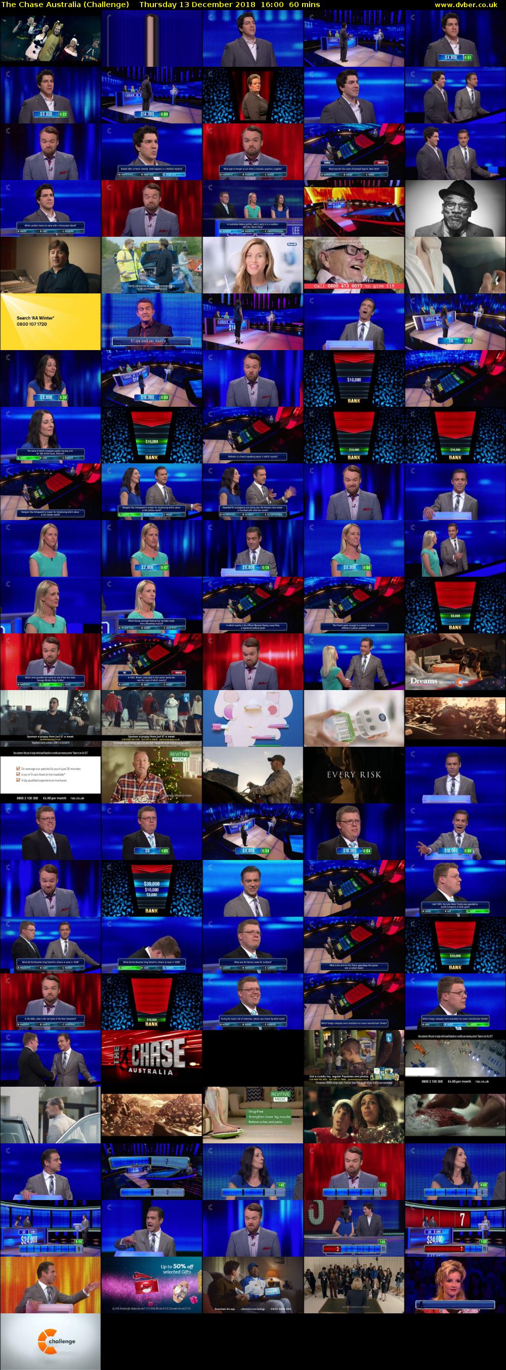 The Chase Australia (Challenge) Thursday 13 December 2018 16:00 - 17:00
