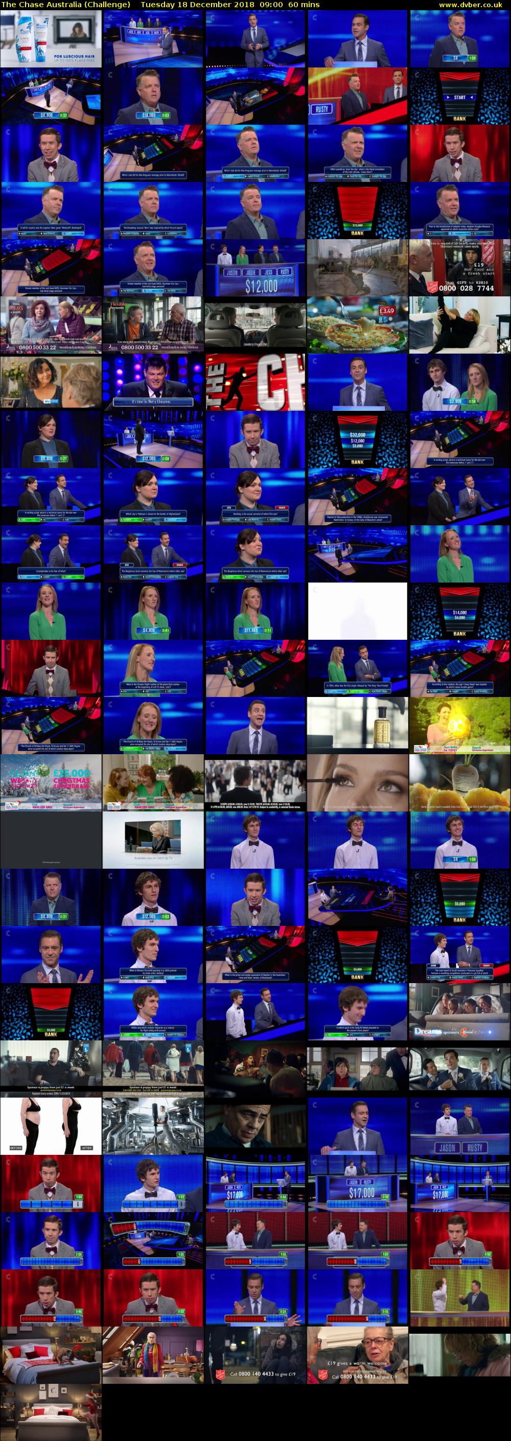The Chase Australia (Challenge) Tuesday 18 December 2018 09:00 - 10:00