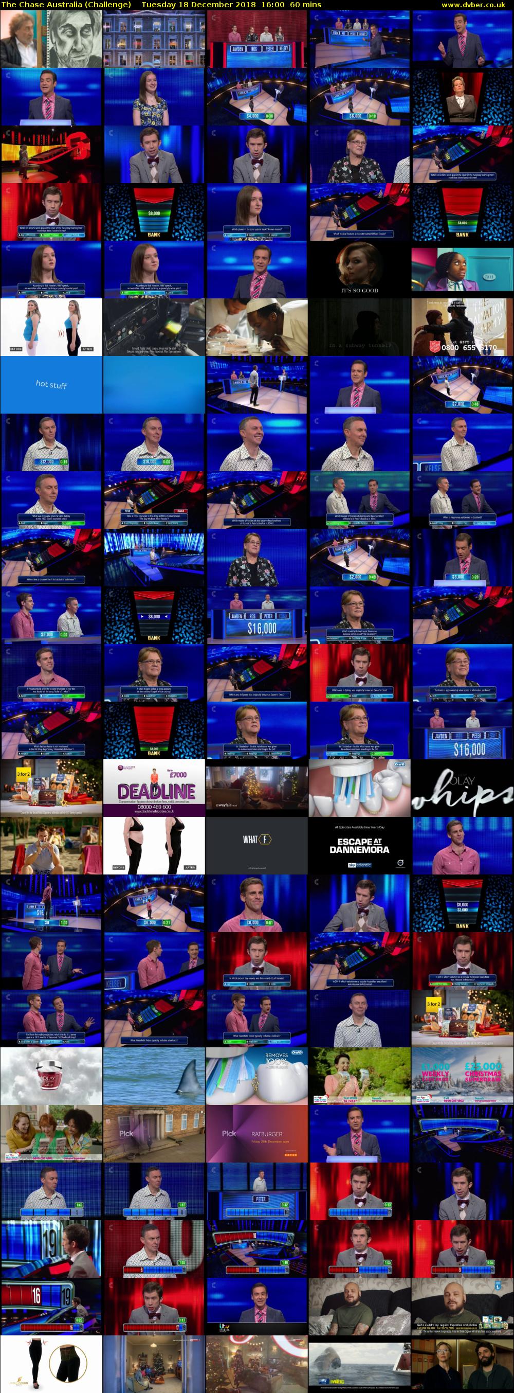 The Chase Australia (Challenge) Tuesday 18 December 2018 16:00 - 17:00