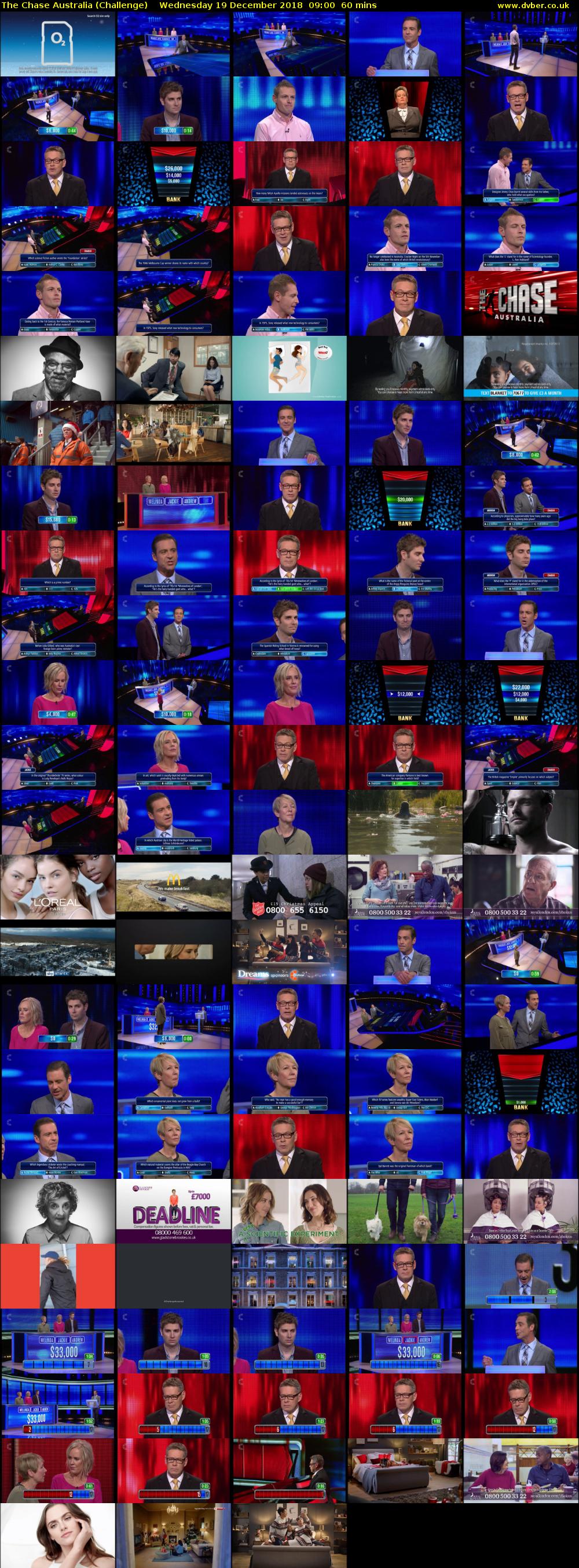The Chase Australia (Challenge) Wednesday 19 December 2018 09:00 - 10:00