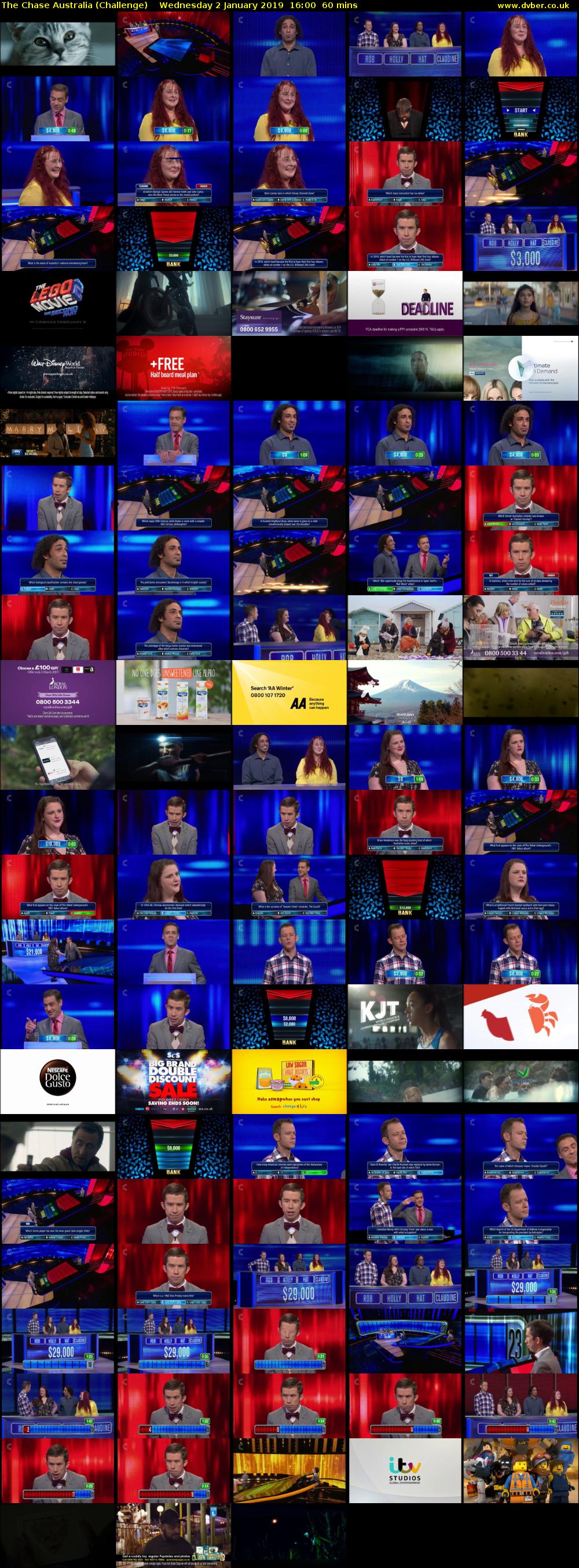 The Chase Australia (Challenge) Wednesday 2 January 2019 16:00 - 17:00