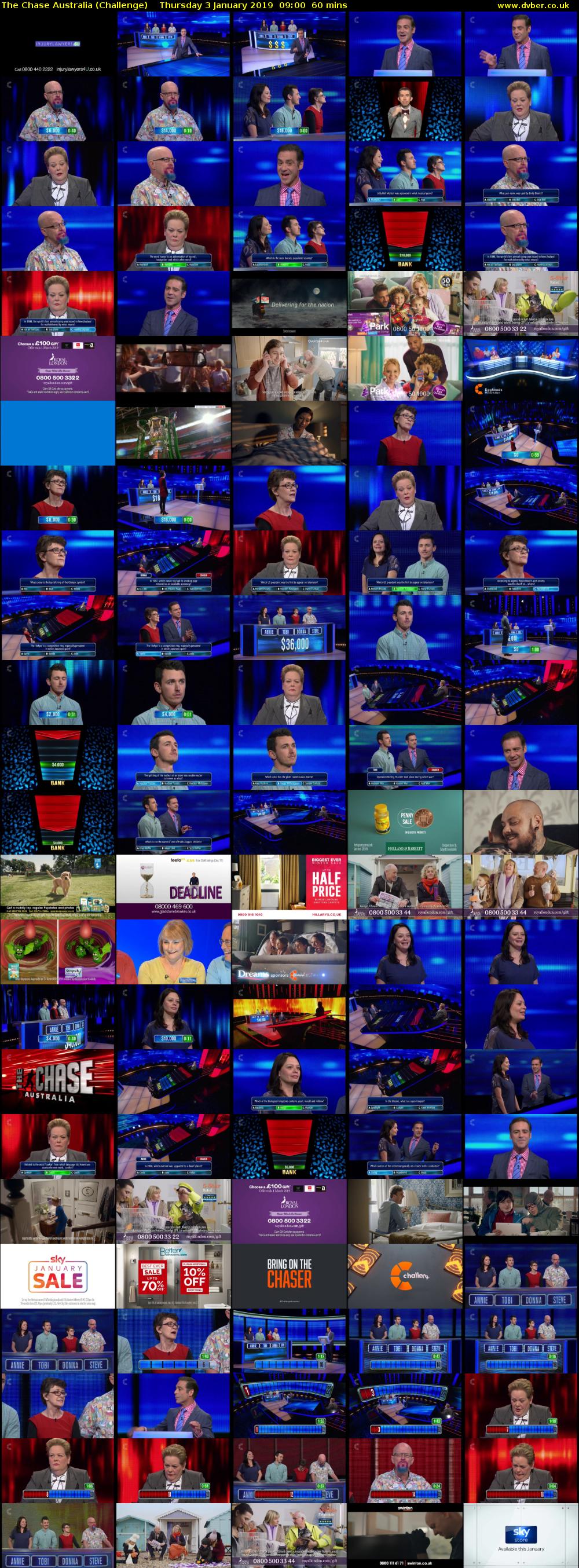 The Chase Australia (Challenge) Thursday 3 January 2019 09:00 - 10:00