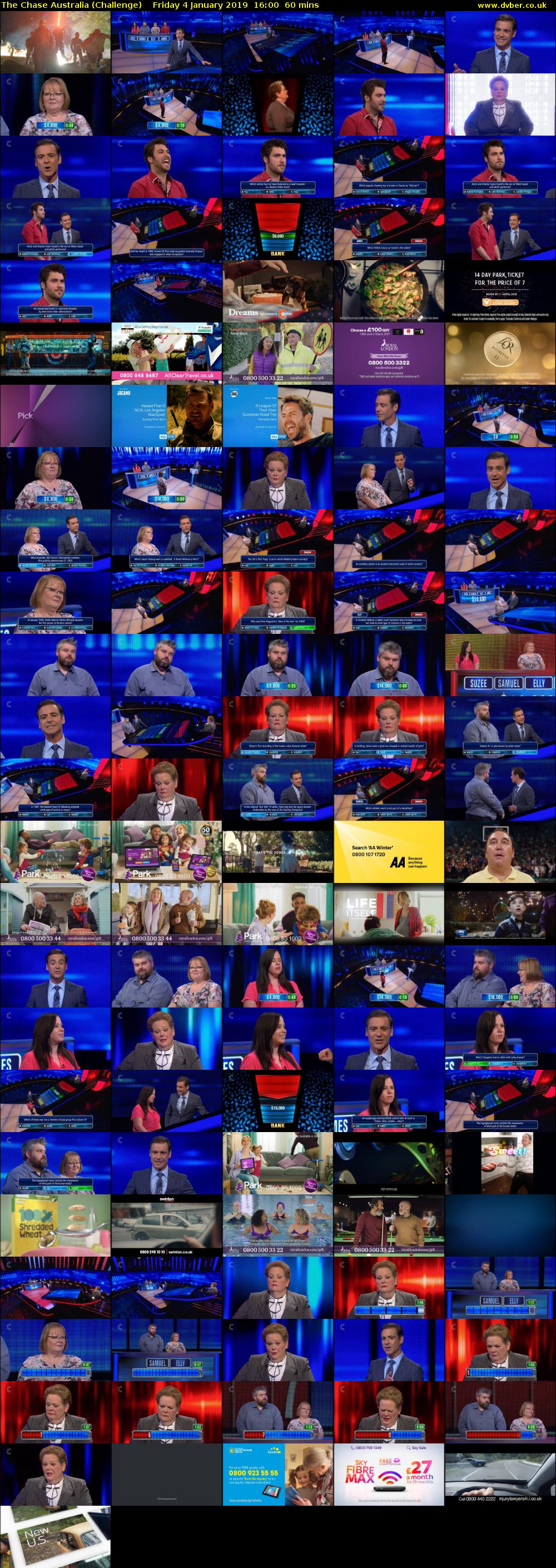 The Chase Australia (Challenge) Friday 4 January 2019 16:00 - 17:00