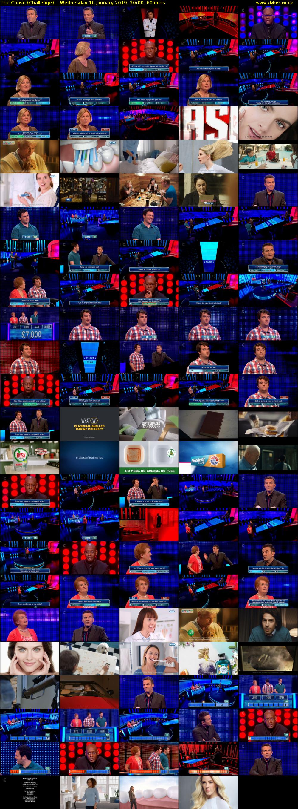 The Chase (Challenge) Wednesday 16 January 2019 20:00 - 21:00