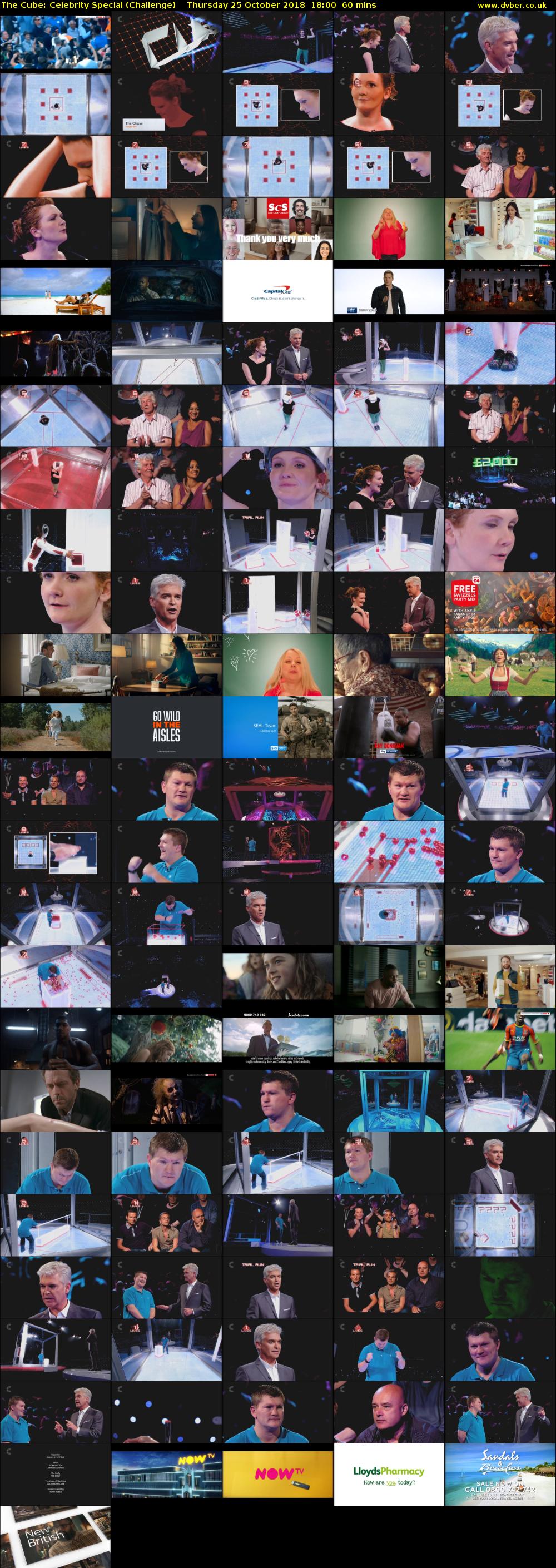 The Cube: Celebrity Special (Challenge) Thursday 25 October 2018 18:00 - 19:00