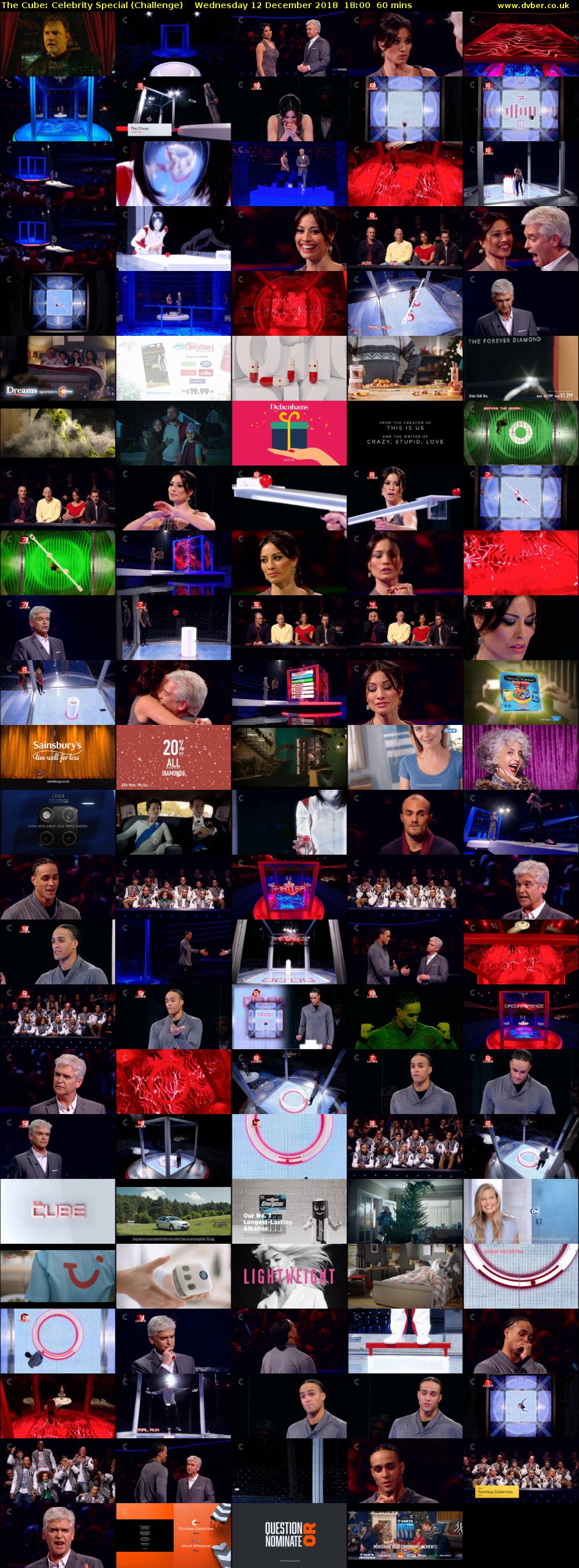 The Cube: Celebrity Special (Challenge) Wednesday 12 December 2018 18:00 - 19:00