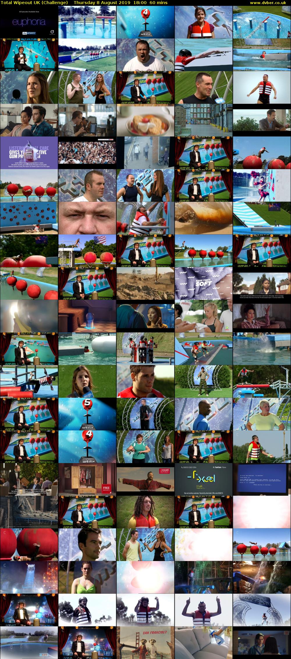 Total Wipeout UK (Challenge) Thursday 8 August 2019 18:00 - 19:00