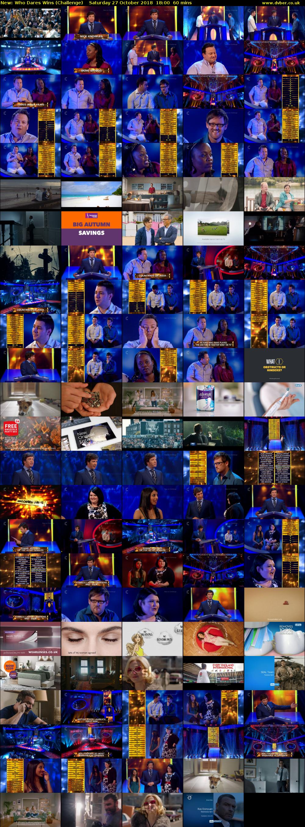 Who Dares Wins (Challenge) Saturday 27 October 2018 18:00 - 19:00