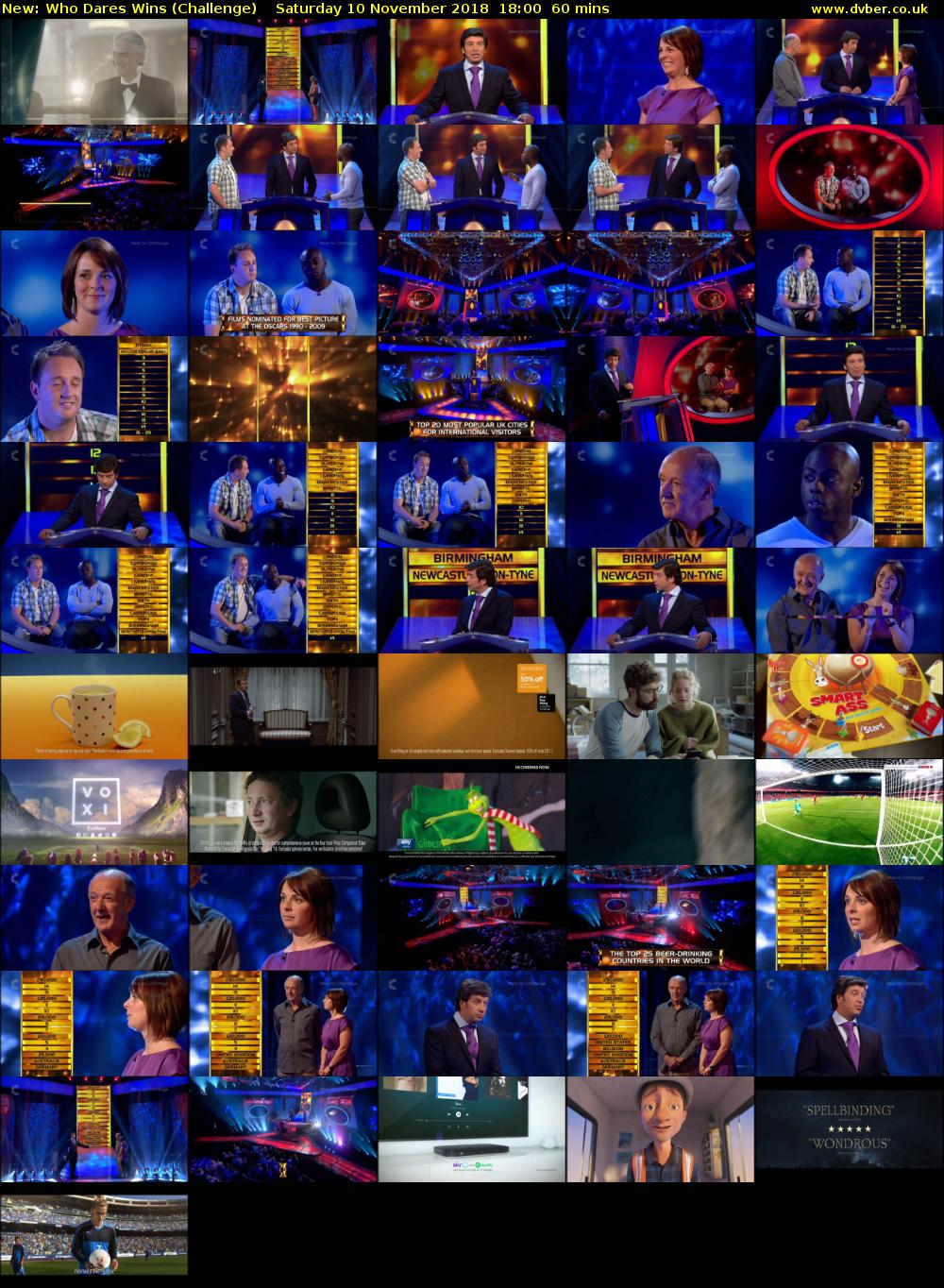 Who Dares Wins (Challenge) Saturday 10 November 2018 18:00 - 19:00