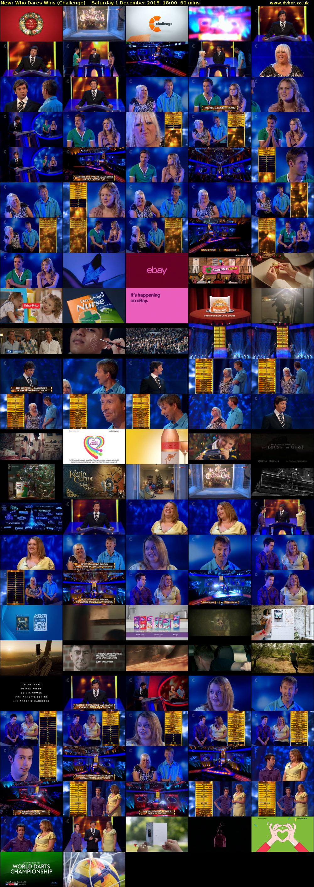 Who Dares Wins (Challenge) Saturday 1 December 2018 18:00 - 19:00