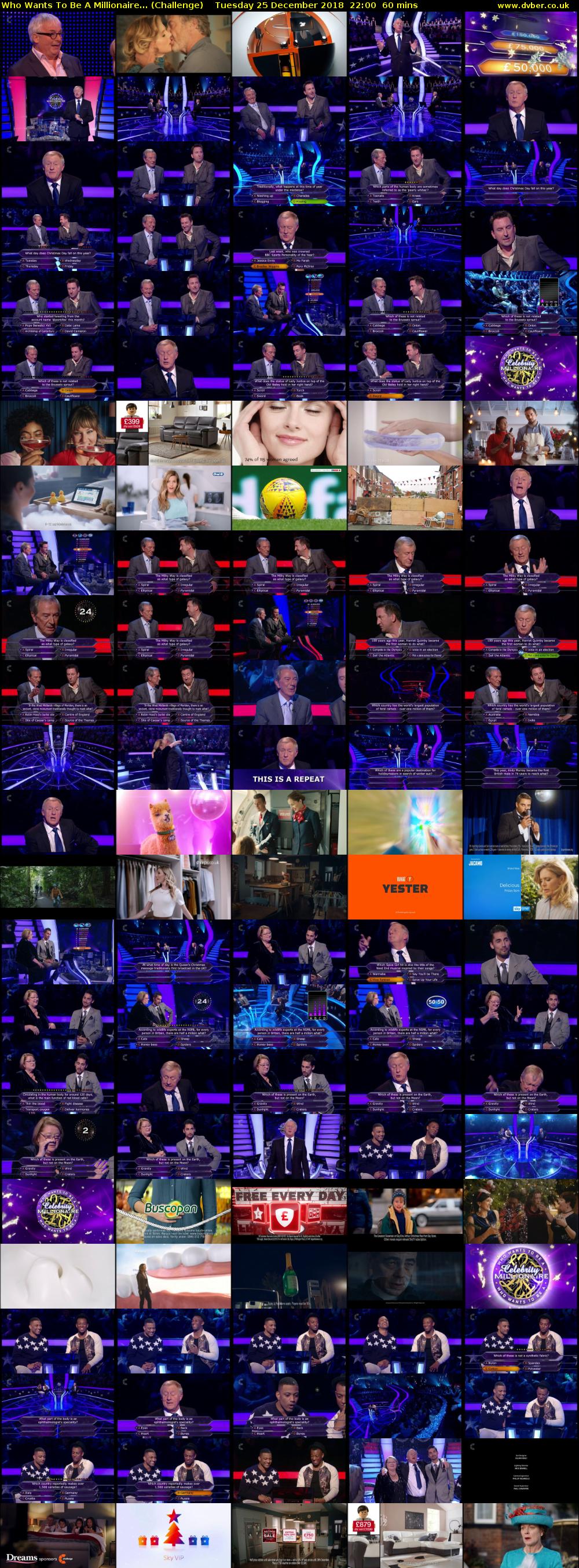 Who Wants To Be A Millionaire... (Challenge) Tuesday 25 December 2018 22:00 - 23:00