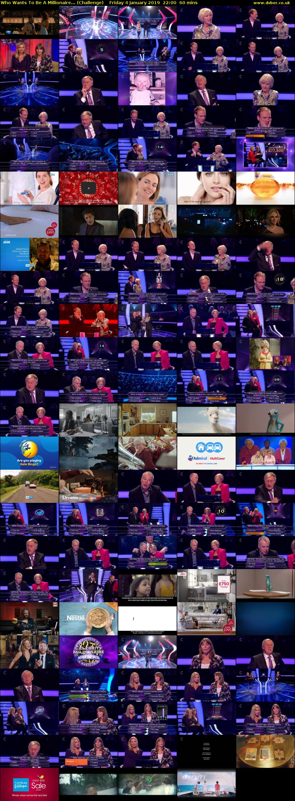 Who Wants To Be A Millionaire... (Challenge) Friday 4 January 2019 22:00 - 23:00