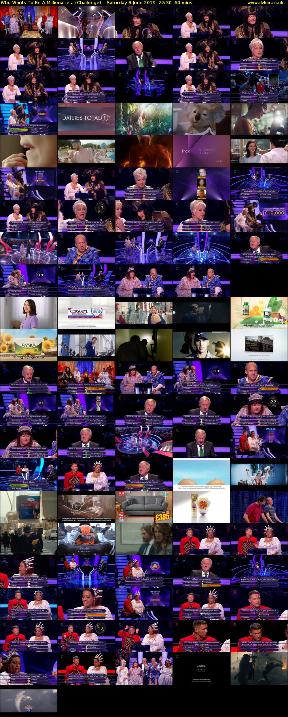 Who Wants To Be A Millionaire... (Challenge) Saturday 8 June 2019 22:30 - 23:30