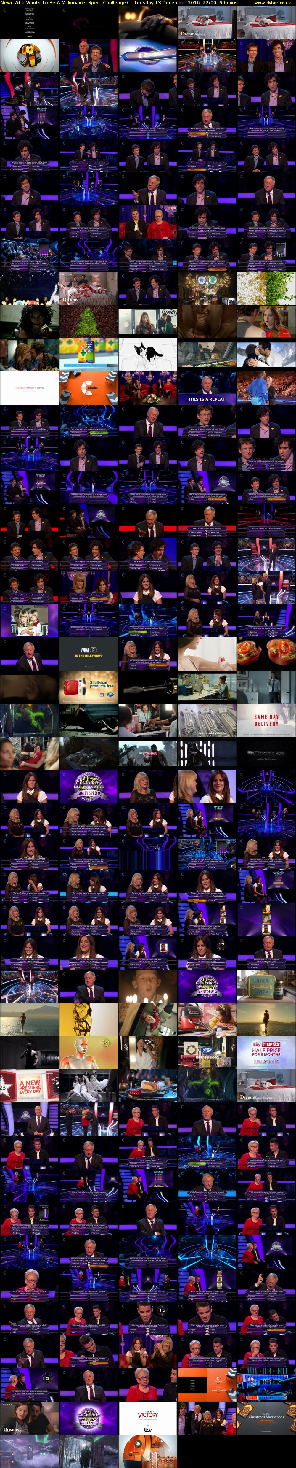 Who Wants To Be A Millionaire- Spec (Challenge) Tuesday 13 December 2016 22:00 - 23:00