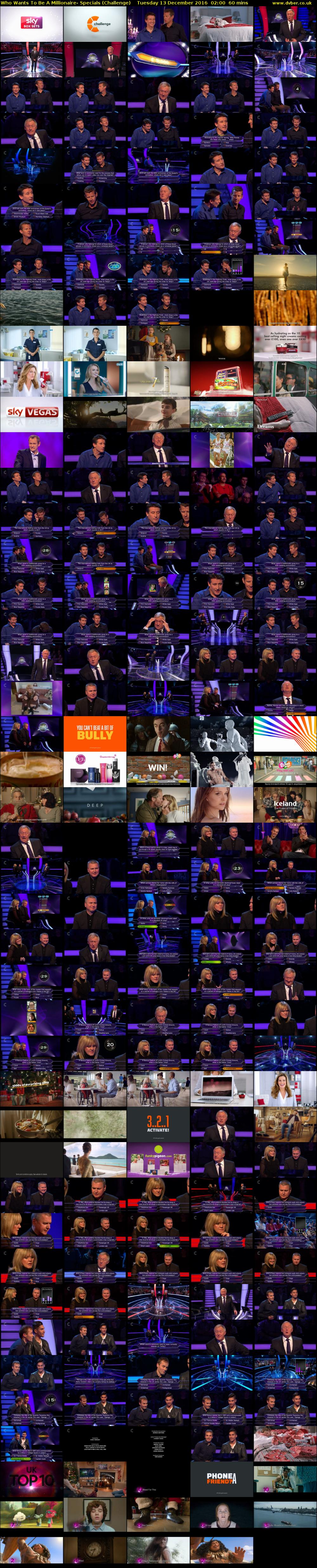 Who Wants To Be A Millionaire- Specials (Challenge) Tuesday 13 December 2016 02:00 - 03:00