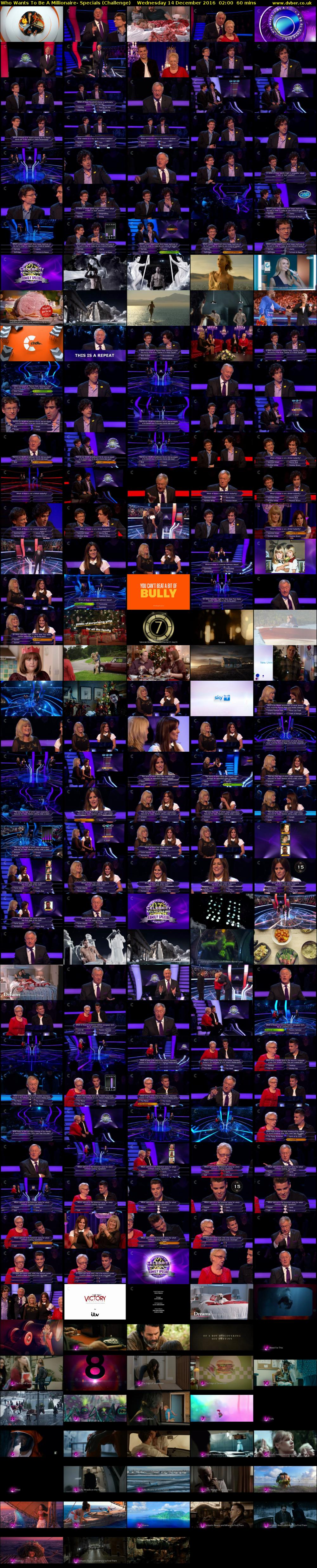 Who Wants To Be A Millionaire- Specials (Challenge) Wednesday 14 December 2016 02:00 - 03:00