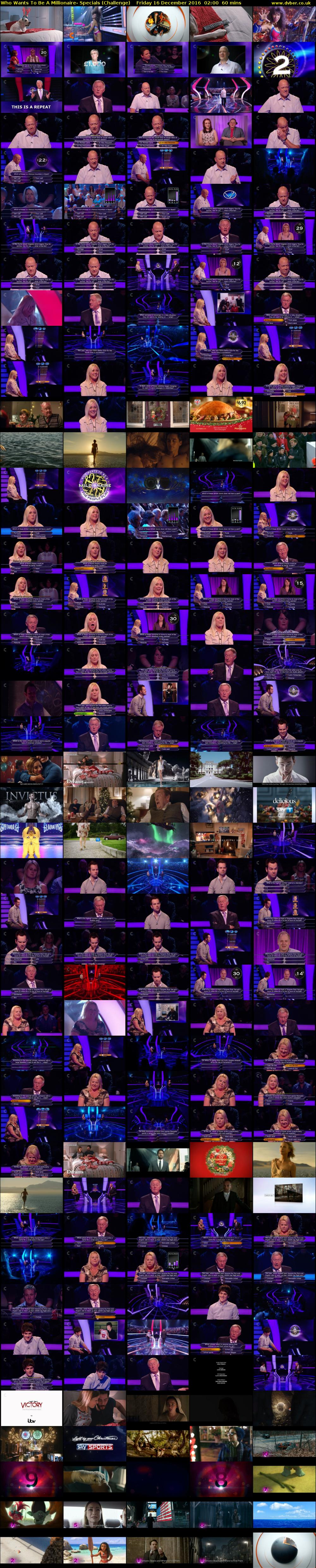 Who Wants To Be A Millionaire- Specials (Challenge) Friday 16 December 2016 02:00 - 03:00