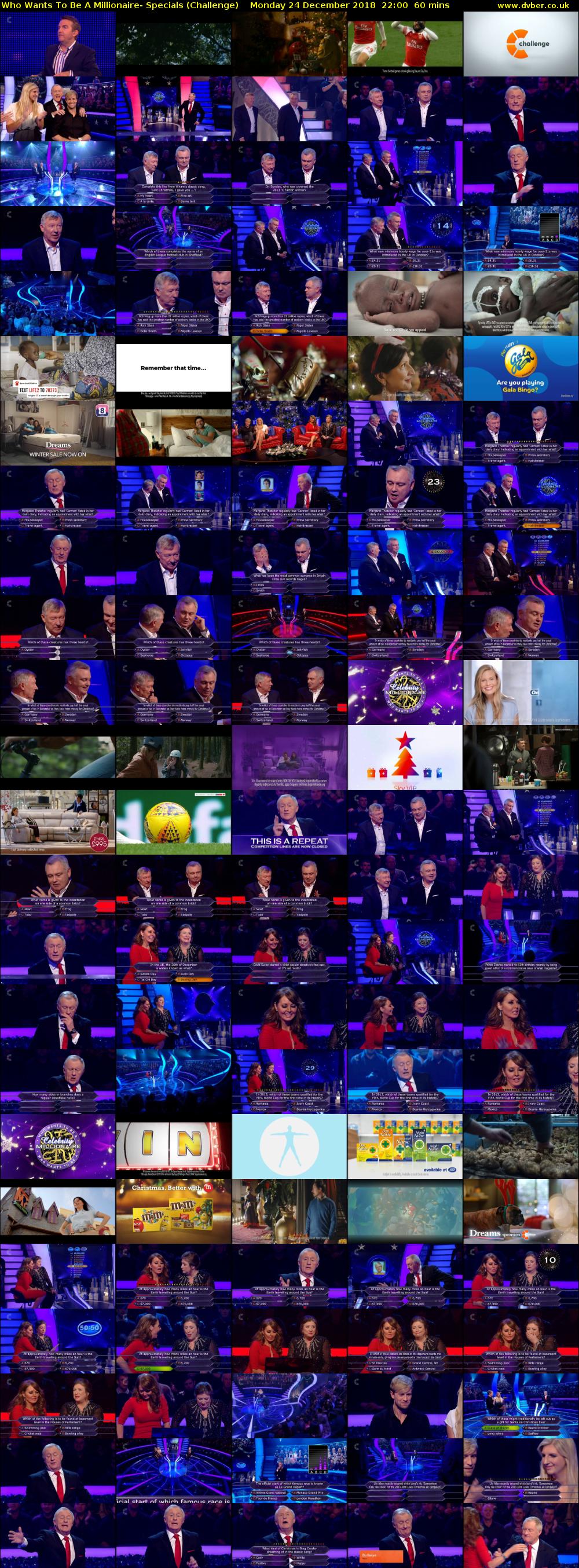 Who Wants To Be A Millionaire- Specials (Challenge) Monday 24 December 2018 22:00 - 23:00