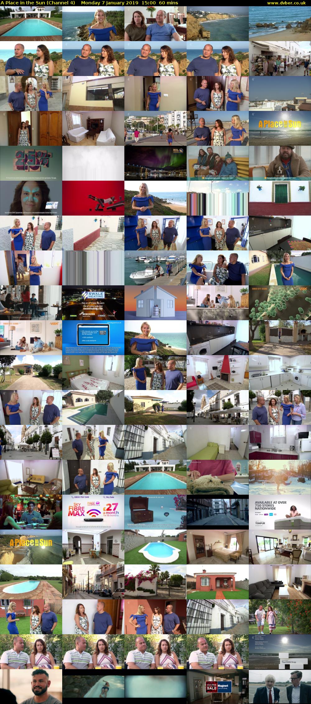 A Place in the Sun (Channel 4) Monday 7 January 2019 15:00 - 16:00