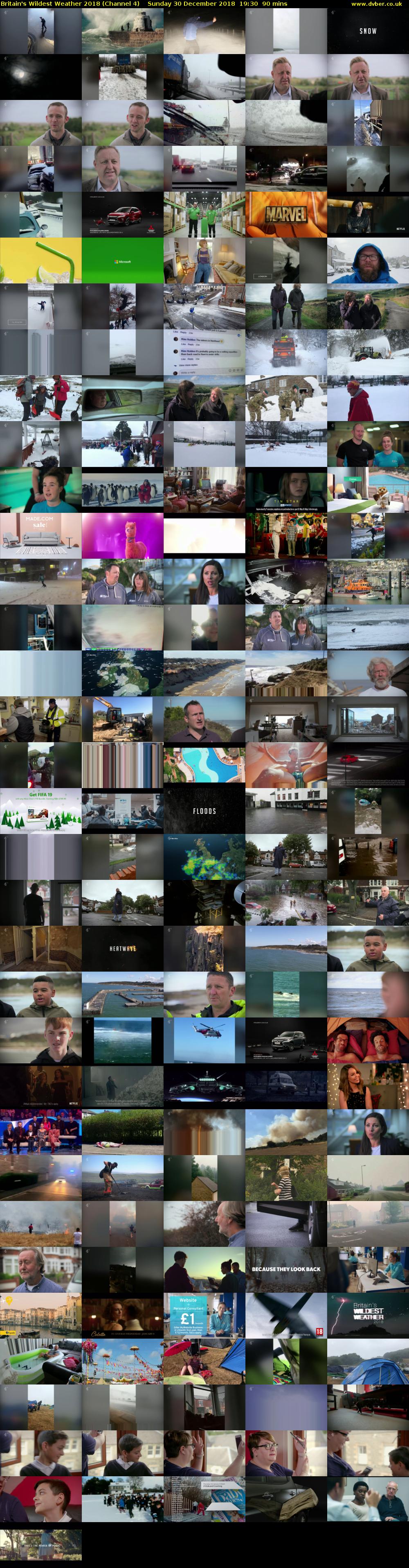 Britain's Wildest Weather 2018 (Channel 4) Sunday 30 December 2018 19:30 - 21:00