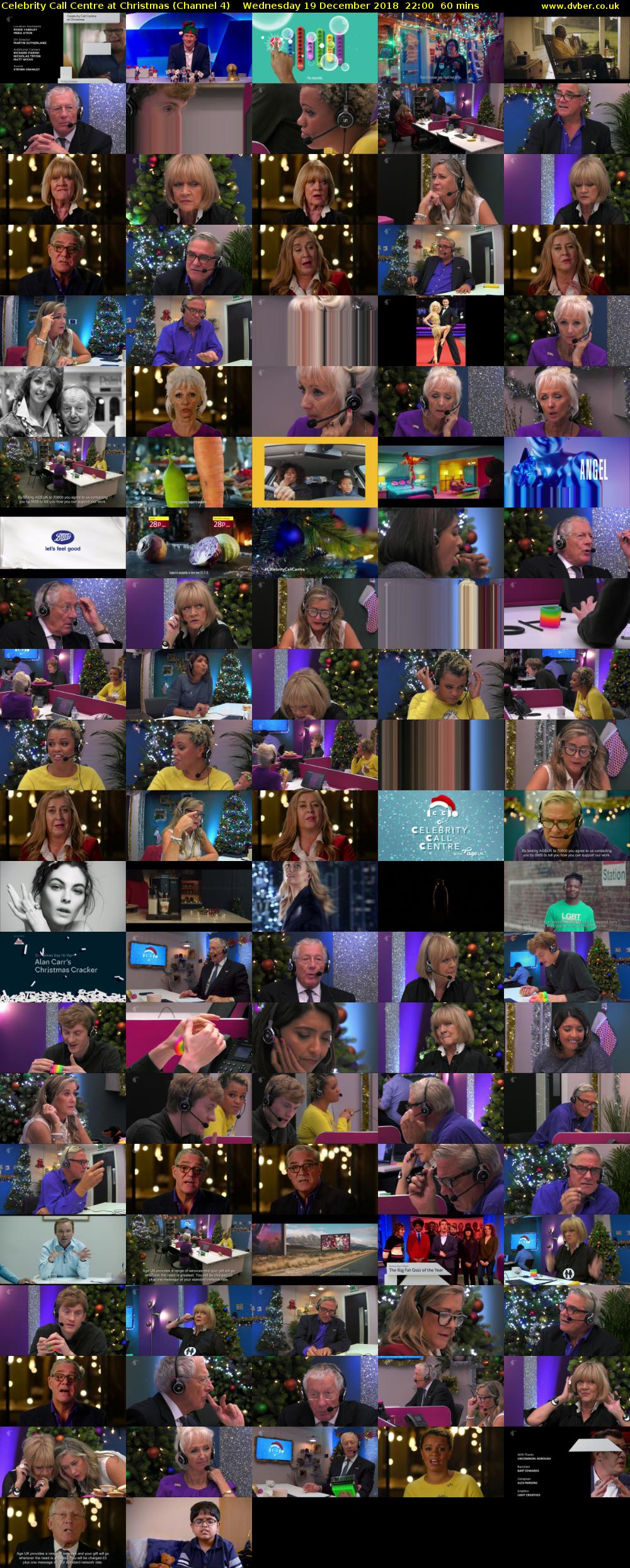 Celebrity Call Centre at Christmas (Channel 4) Wednesday 19 December 2018 22:00 - 23:00