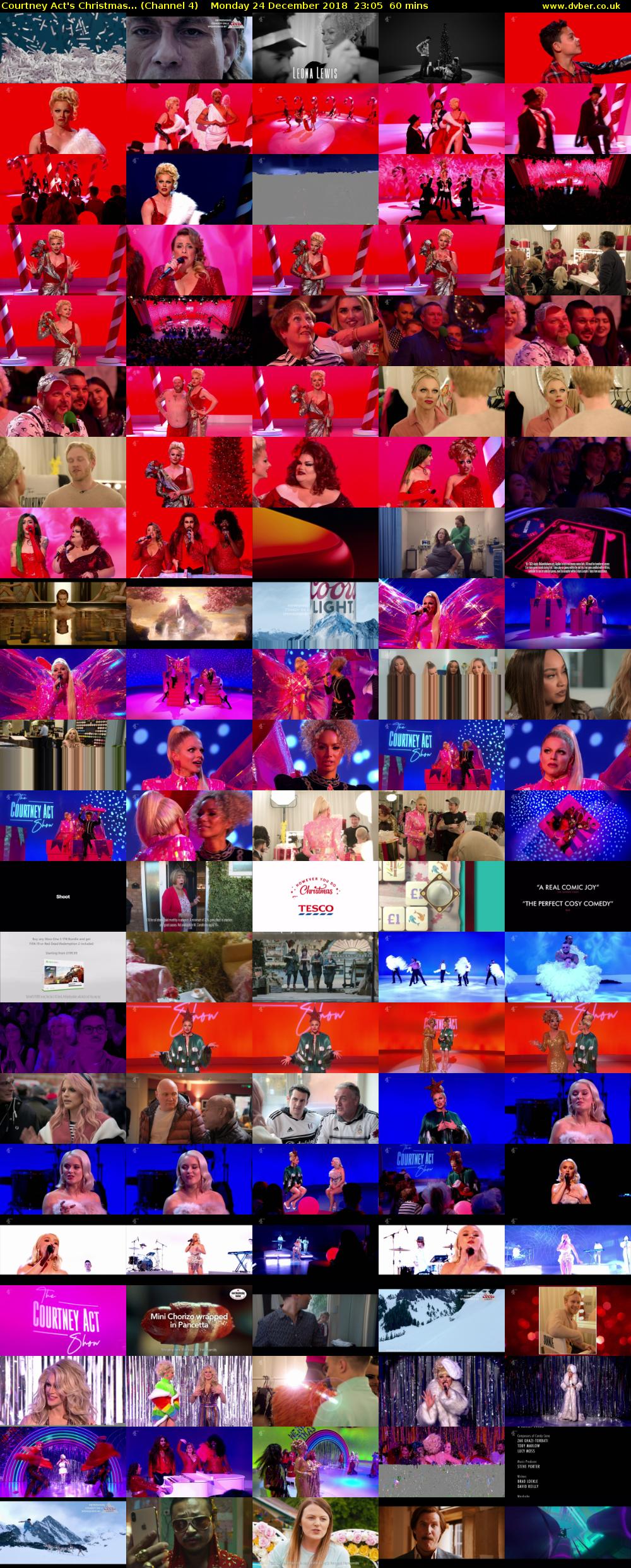 Courtney Act's Christmas... (Channel 4) Monday 24 December 2018 23:05 - 00:05