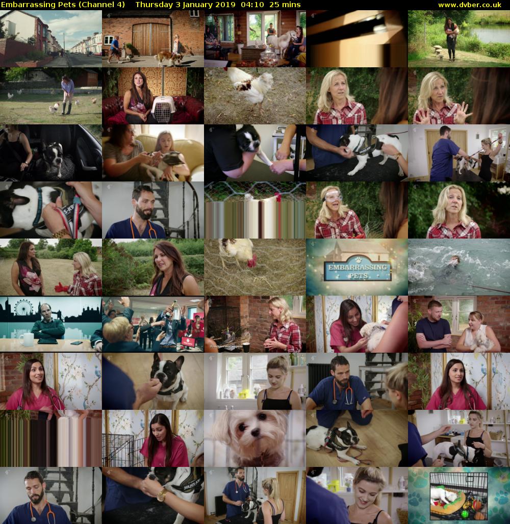 Embarrassing Pets (Channel 4) Thursday 3 January 2019 04:10 - 04:35
